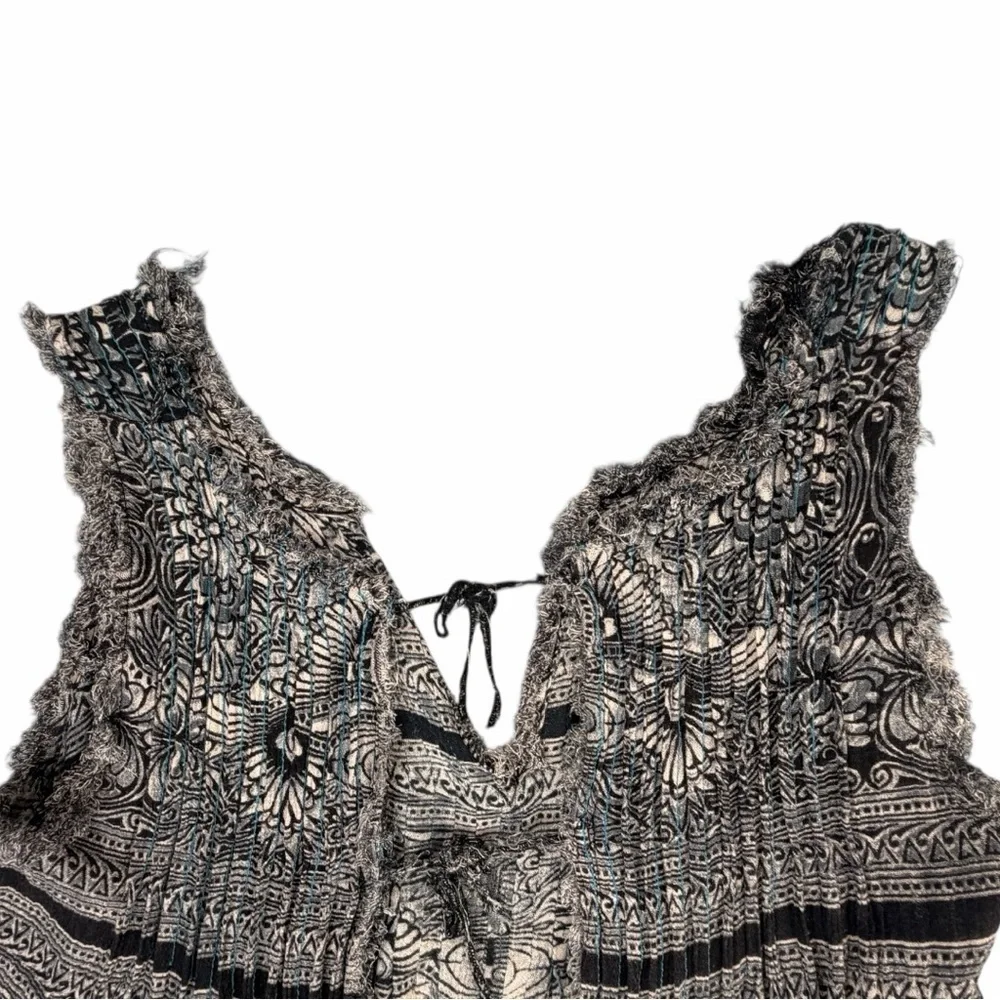 Free People Women’s Myna Tank With Tie Back Boho Beach Tank In Size Small